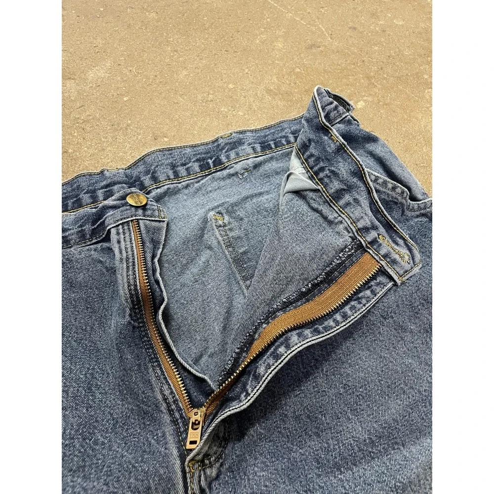 Carhartt B17DPS Jeans Mens 38x30 Stone‎ Wash Blue Relaxed Fit Straight Leg